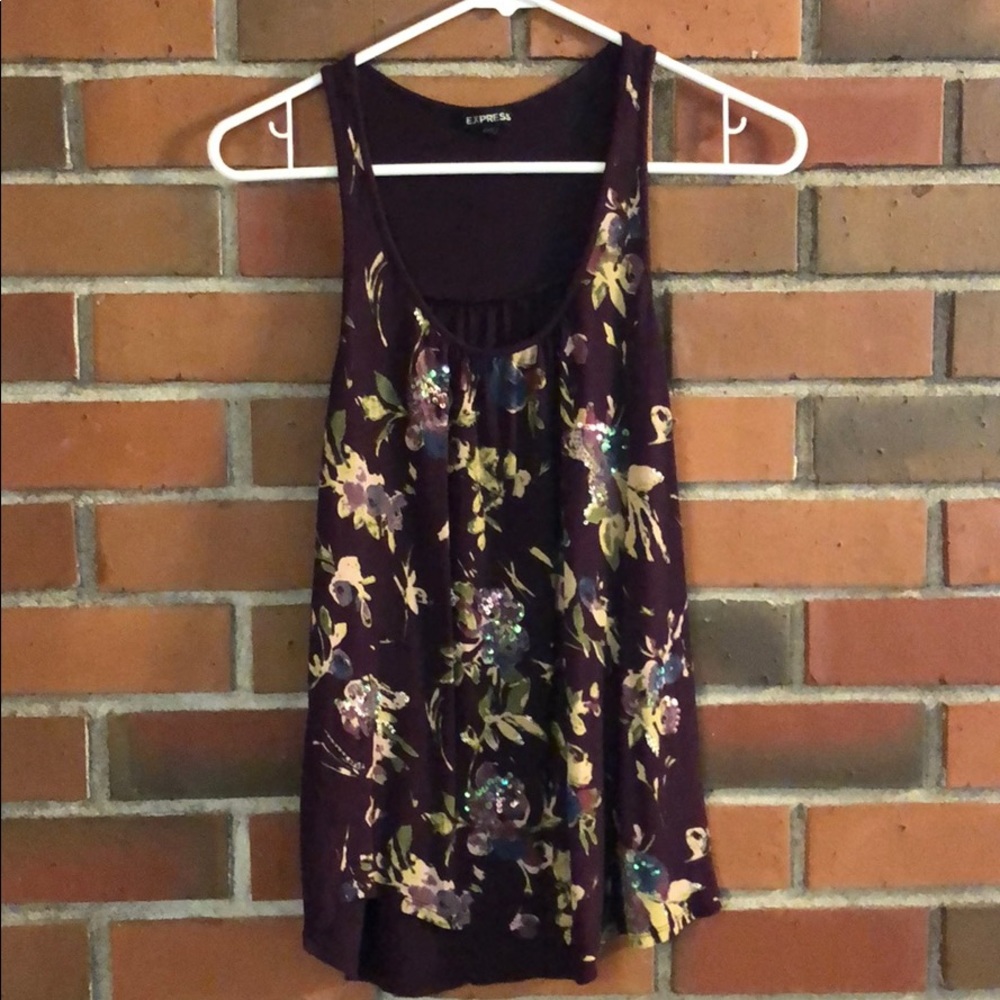 Express purple, floral tank top ❤️